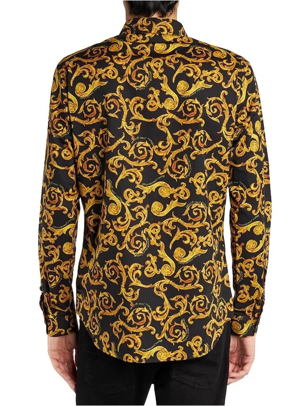 Versace Jeans Couture Sketch Couture Print Shirt Men's Black/Gold Long-sleeve